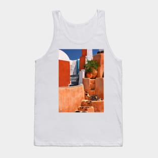 "Mexican" colors in Foinikia village, Santorini Tank Top